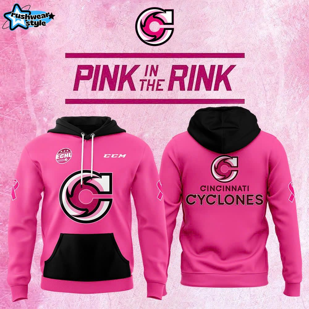 Cincinnati Cyclones x 2025 Pink in the Rink Premium Limited Pullover Hoodie Cincinnati Cyclones x 2025 Pink in the Rink Premium Limited Pullover Hoodie