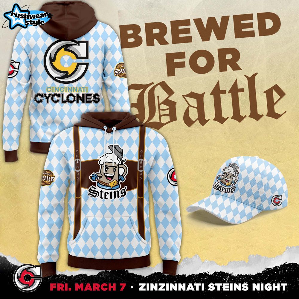 Cincinnati Cyclones x Zinzinnati Steins Jersey Hoodie Cincinnati Cyclones x Zinzinnati Steins Jersey Hoodie