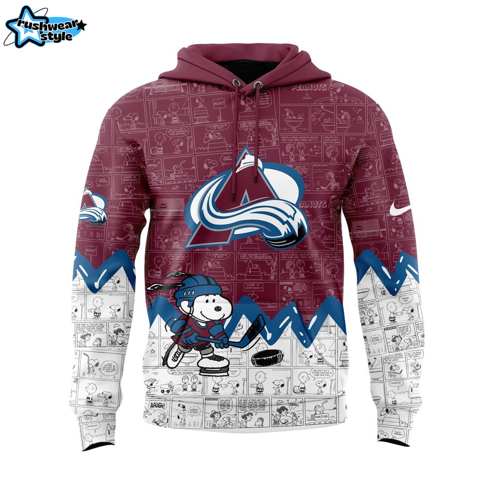 Colorado Avalanche Anniversary of Peanuts Hoodie Colorado Avalanche Anniversary of Peanuts Hoodie
