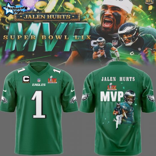 Eagles Football 2024 Limited “Super Bowl LIX MVP Jalen Hurts” Kelly Green Jersey