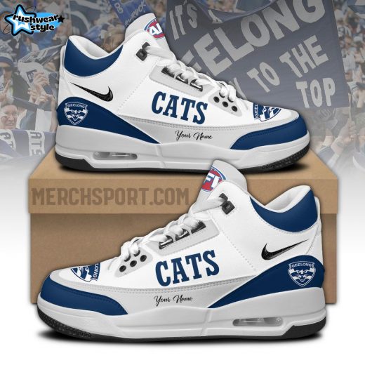 Geelong Cats Special Shoes Custom Name Limited Edition Air Jordan 3