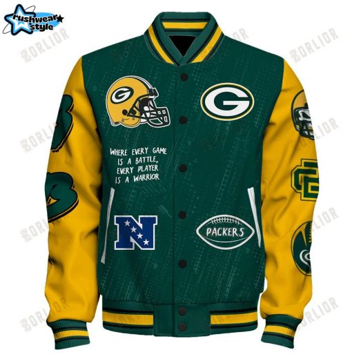 Green Bay Packers National Football League Conquer Every Field Unisex Varsity Jacket