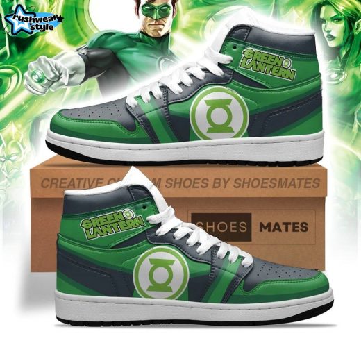 Green Lantern AJ1 High Top Shoes