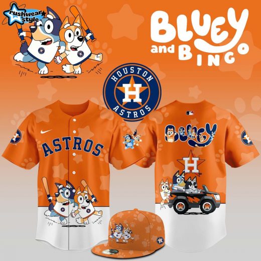 Houston Astros Bluey and Bingo Jersey Orange