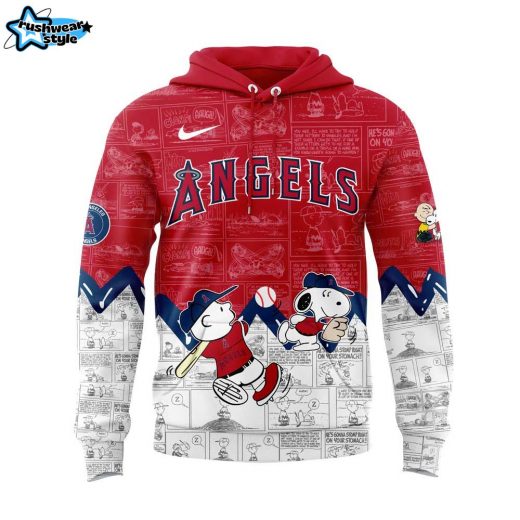 Los Angeles Angels 75th Anniversary of Peanuts V3 Hoodie