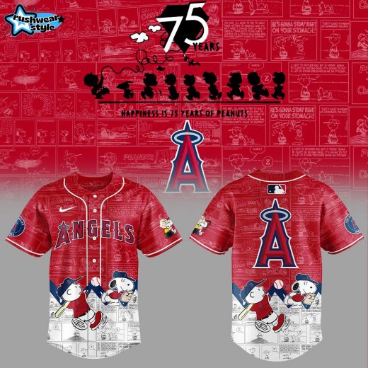 Los Angeles Angels 75th Anniversary of Peanuts V3 Jersey