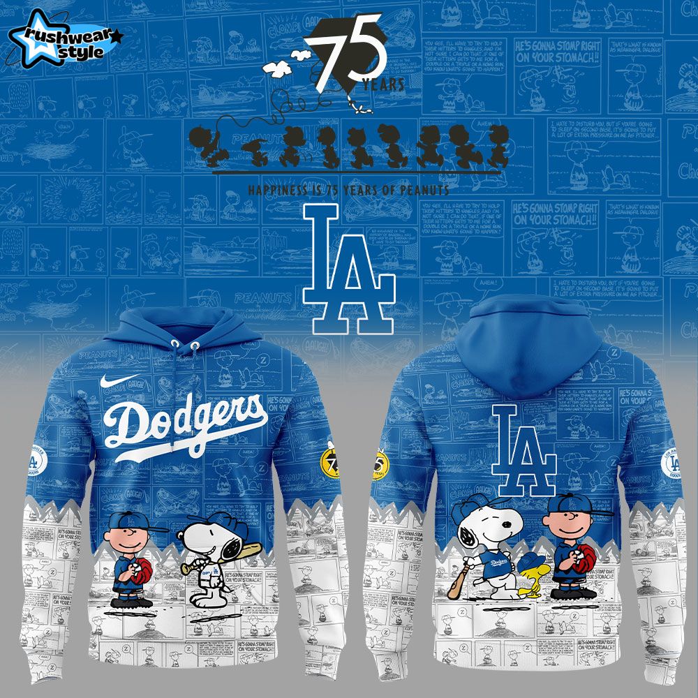 Los Angeles Dodgers 75th Anniversary of Peanuts New Hoodie V1 Los Angeles Dodgers 75th Anniversary of Peanuts New Hoodie V1