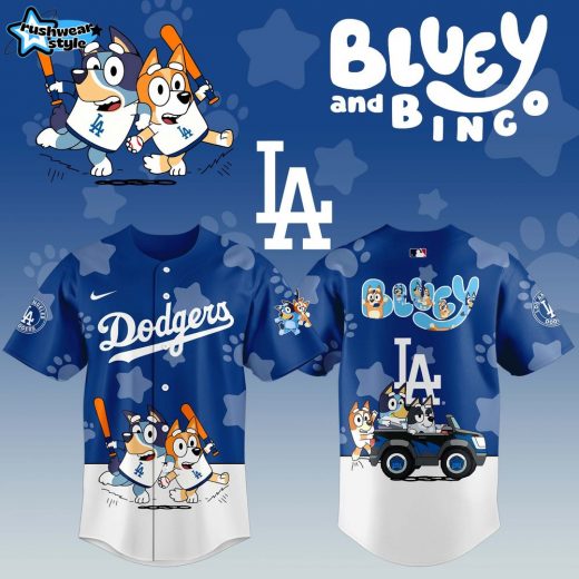 Los Angeles Dodgers Bluey and Bingo Jersey