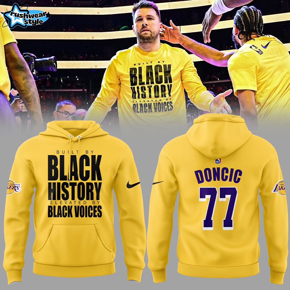 Los Angeles Lakers Luka Doncic Black History Hoodie V2 Los Angeles Lakers Luka Doncic Black History Hoodie V2