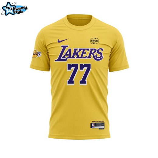 Los Angeles Lakers Show Luka Doncic Yellow T-shirt