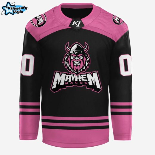 Macon Mayhem x Ice Out Cancer Night Jersey