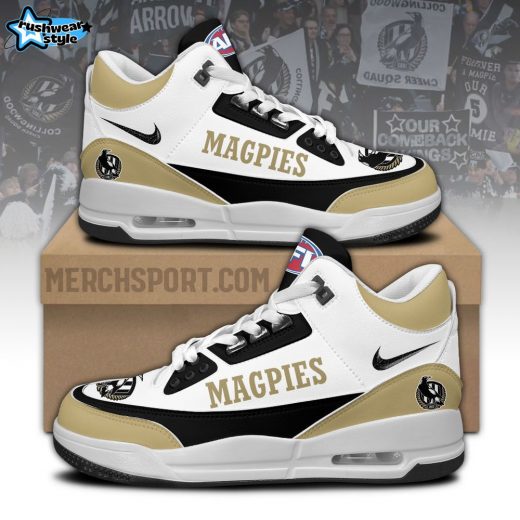 Magpies Special Shoes Custom Name Limited Edition Air Jordan 3