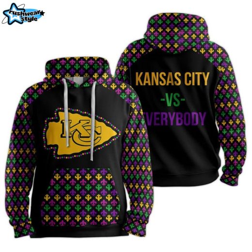 Mardi Gras Kansas City Football Unisex Hoodie