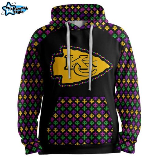 Mardi Gras Kansas City Football Unisex Hoodie