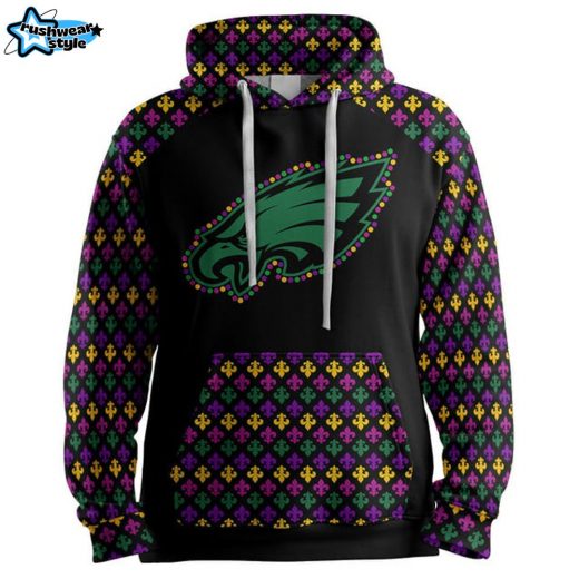 Mardi Gras Philadelphia Football Unisex Hoodie