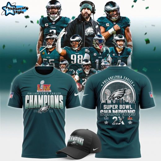 Men’s Nike Philadelphia Eagles Super Bowl LIX Champions TShirt