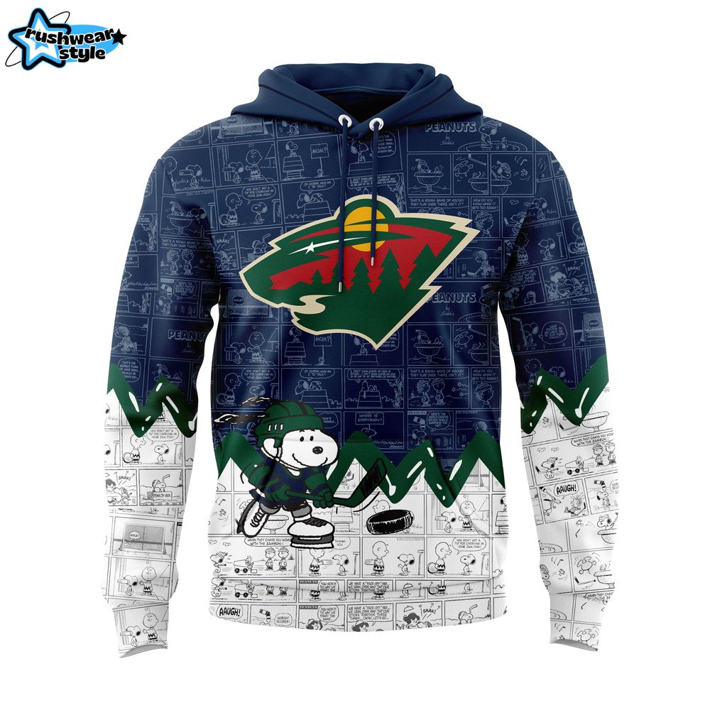 Minnesota Wild Anniversary of Peanuts Hoodie Minnesota Wild Anniversary of Peanuts Hoodie