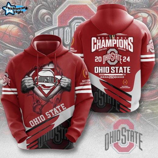 Ohio State Buckeyes Football 3D Hoodie