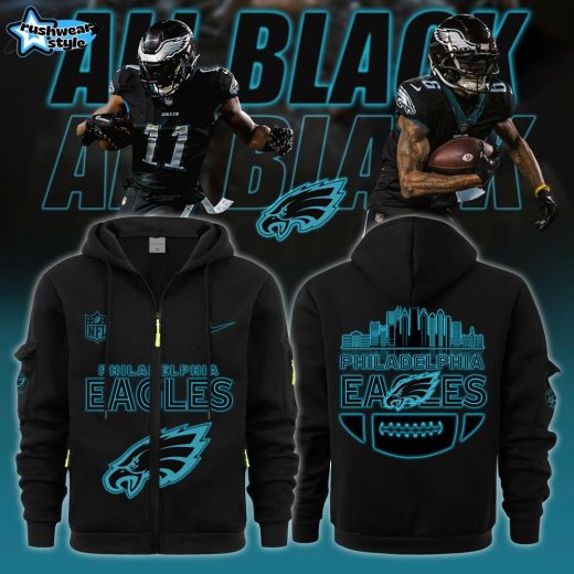 Philadelphia Eagles 2024 All Black New Hoodie