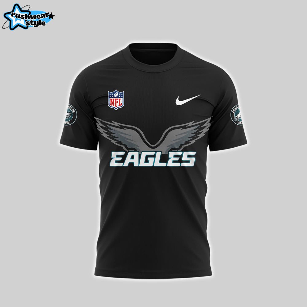 Philadelphia Eagles 2025 All Black NFL Tee Philadelphia Eagles 2025 All Black NFL Tee