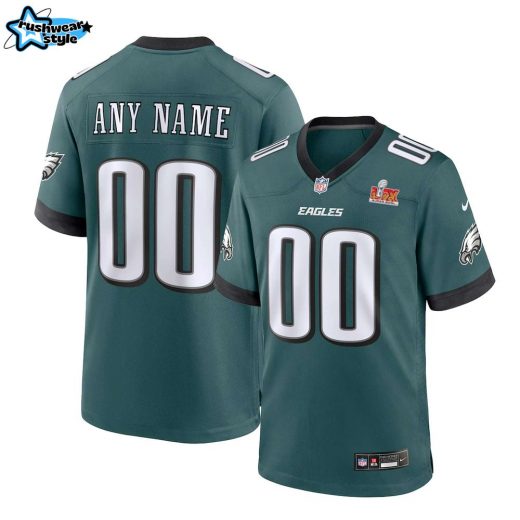 Philadelphia Eagles 2025 Jersey Custom Name and Number (Green)