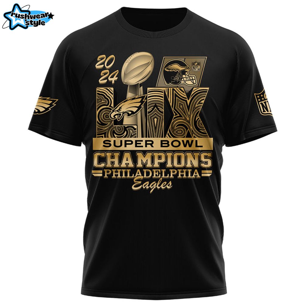 Philadelphia Eagles CHAMPIONS SUPER BOWL LIX 2025 Tee Limited Edition Philadelphia Eagles CHAMPIONS SUPER BOWL LIX 2025 Tee Limited Edition