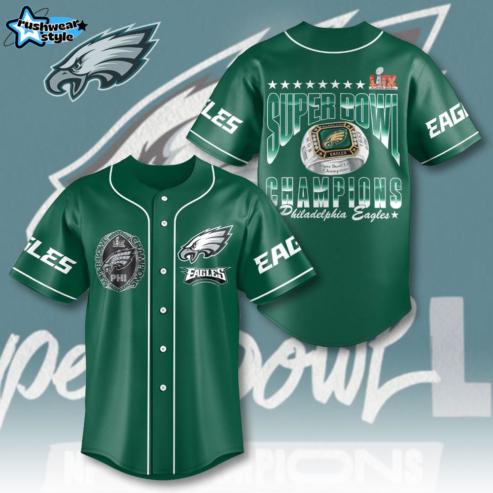 Philadelphia Eagles Super Bowl Baseball Jersey Philadelphia Eagles Super Bowl Baseball Jersey