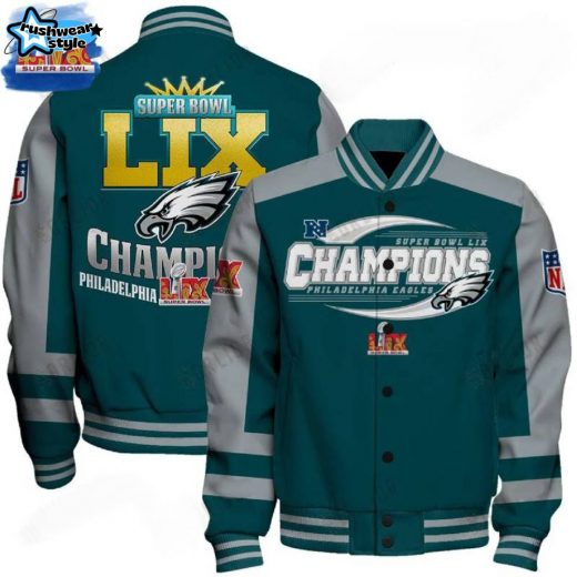 Philadelphia Eagles Super Bowl LIX Champions 2025 3D Baseball Jacket – V04 Limited Edition