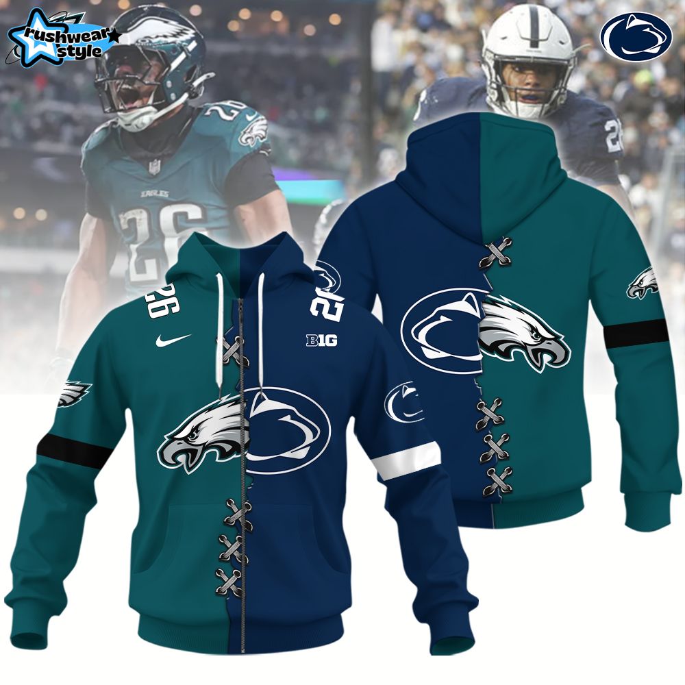 Philadelphia Eagles x Penn State Nittany Lions Crossover Hoodie Philadelphia Eagles x Penn State Nittany Lions Crossover Hoodie