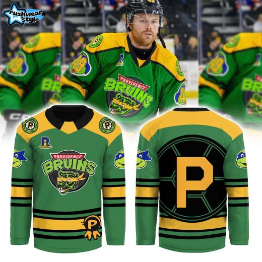 Providence Bruins Turtle Powered RI Comic Special Hockey Jersey