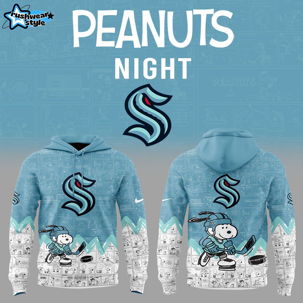 Seattle Kraken Anniversary of Peanuts Hoodie Seattle Kraken Anniversary of Peanuts Hoodie