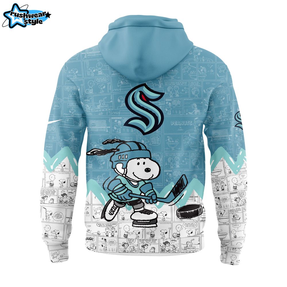 Seattle Kraken Anniversary of Peanuts Hoodie Seattle Kraken Anniversary of Peanuts Hoodie