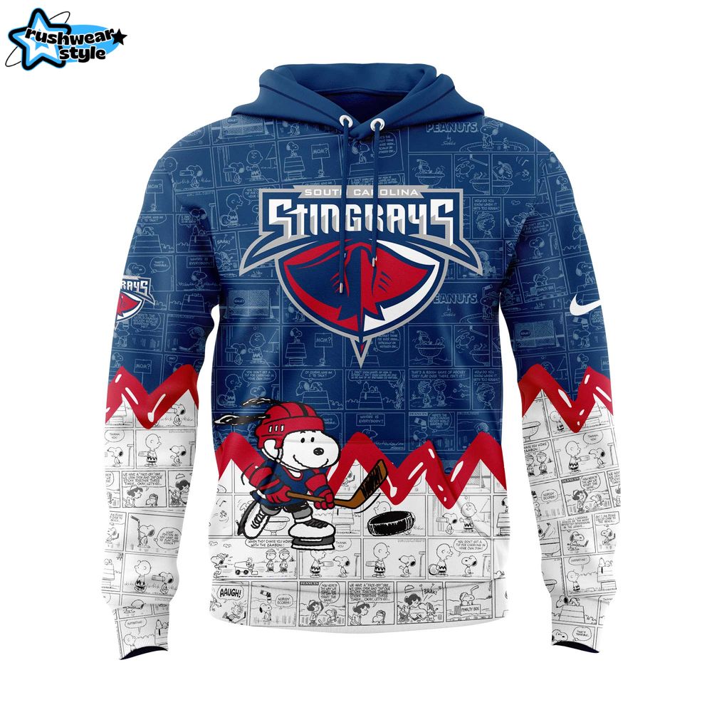 South Carolina Stingrays Anniversary of Peanuts Hoodie South Carolina Stingrays Anniversary of Peanuts Hoodie