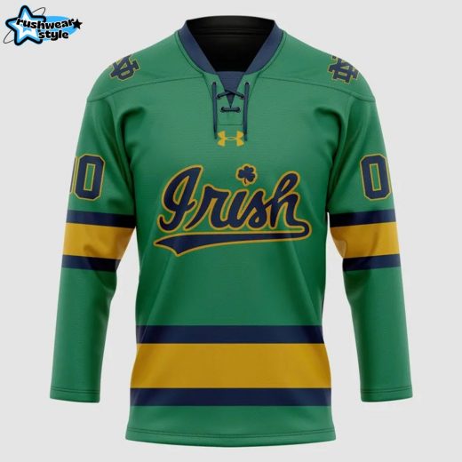 Special 2025 Green Notre Dame Hockey Jersey