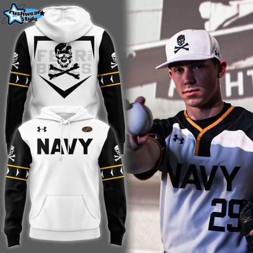 Special 2025 Jolly Rogers Navy Midshipmen Baseball Hoodie V2