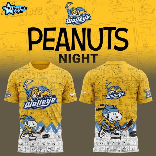 Toledo Walleye Anniversary of Peanuts T-shirt