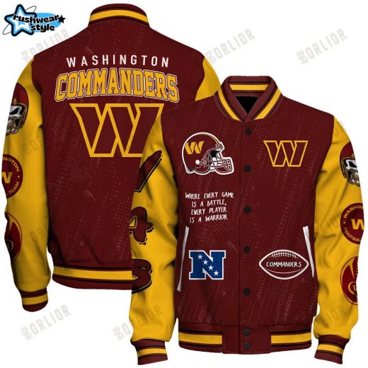 Washington Commanders National Football League Conquer Every Field Unisex Varsity Jacket