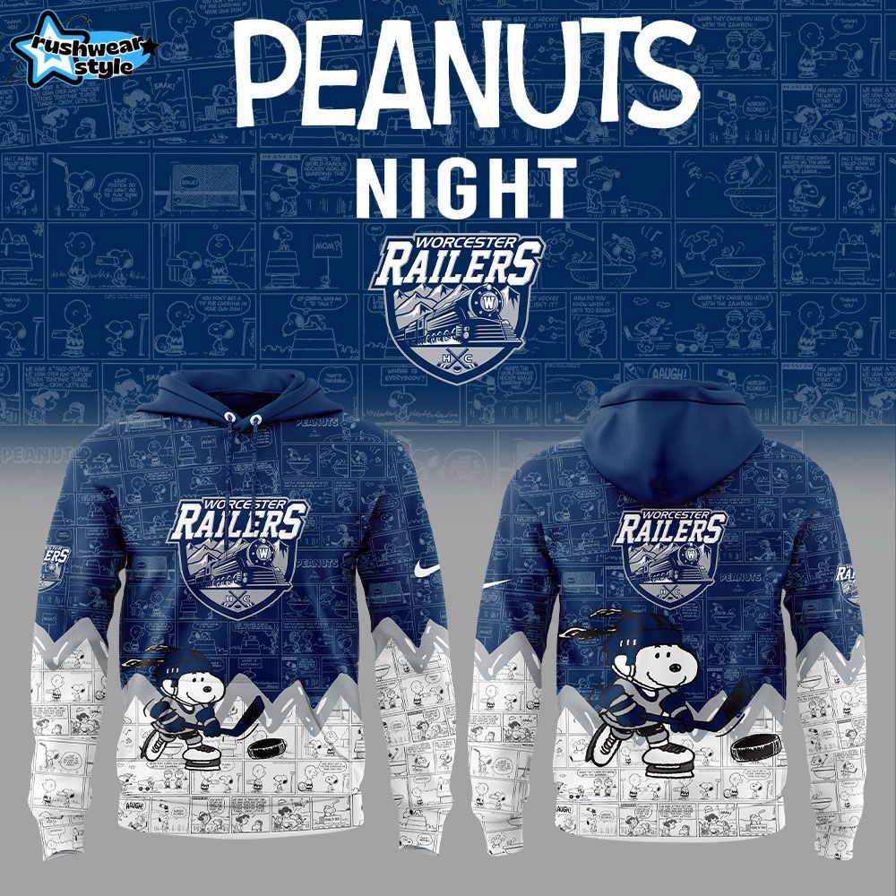 Worcester Railers 75th Anniversary of Peanuts Hoodie Worcester Railers 75th Anniversary of Peanuts Hoodie