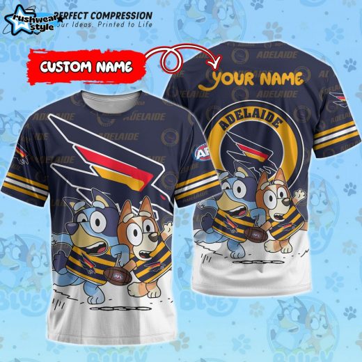 AFL Adelaide Crows And Bluey Personalized Tshirt – New 2025