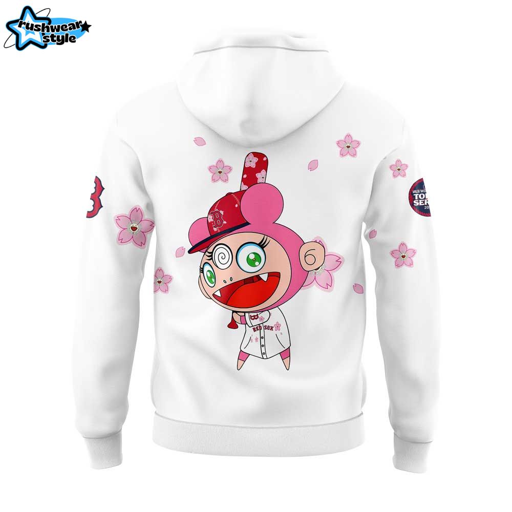 Boston Red Sox Takashi Murakami x MLB World Tour Tokyo Series White Hoodie Boston Red Sox Takashi Murakami x MLB World Tour Tokyo Series White Hoodie
