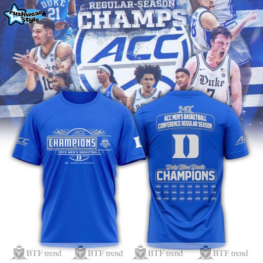 Duke Men’s Basketball ACC Champions 2025 Nike Blue Hoodie – Limited Edition