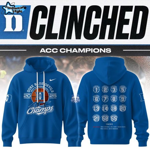 Duke Men’s Basketball ACC Champions 2025 Nike Blue Hoodie – Limited Edition