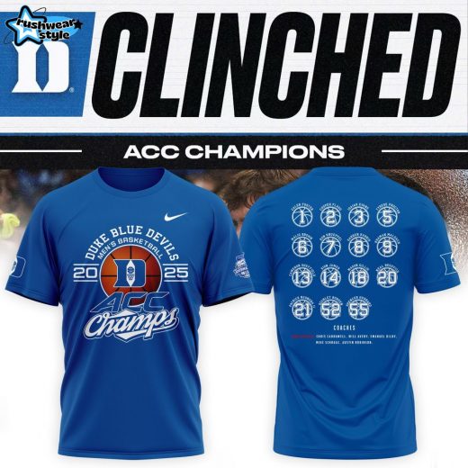 Duke Men’s Basketball ACC Champions 2025 Nike Blue T-Shirt – Special Edition