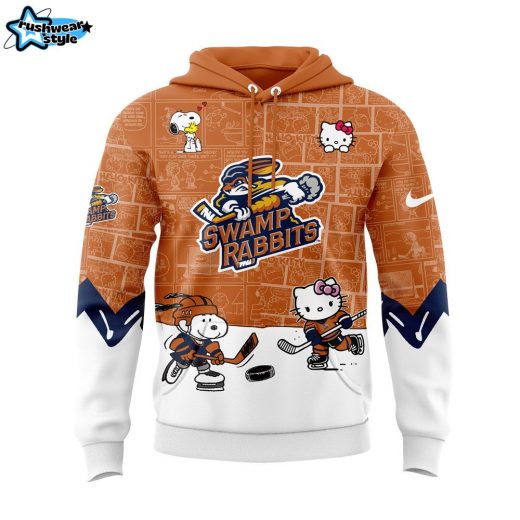 Greenville Swamp Rabbits Snoopy x Hello Kitty Hoodie – Exclusive Design