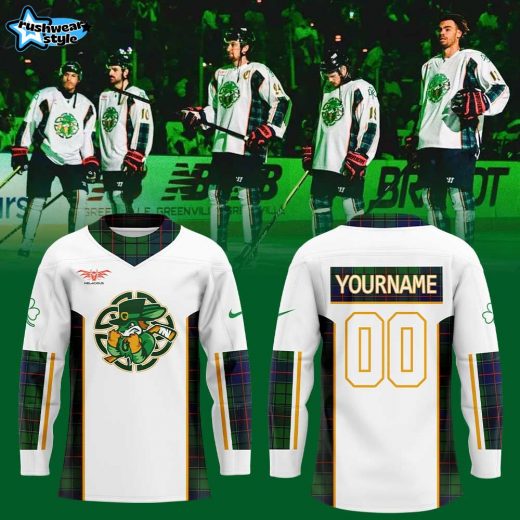 Greenville Swamp Rabbits St. Patrick’s Day Uniform Custom Name Number For Fans Jersey