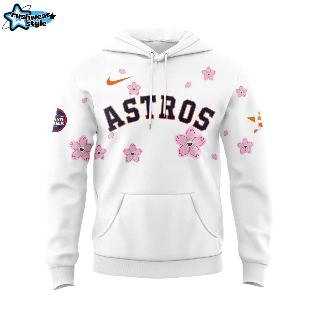 Houston Astros Takashi Murakami x MLB World Tour Tokyo Series White Hoodie Houston Astros Takashi Murakami x MLB World Tour Tokyo Series White Hoodie