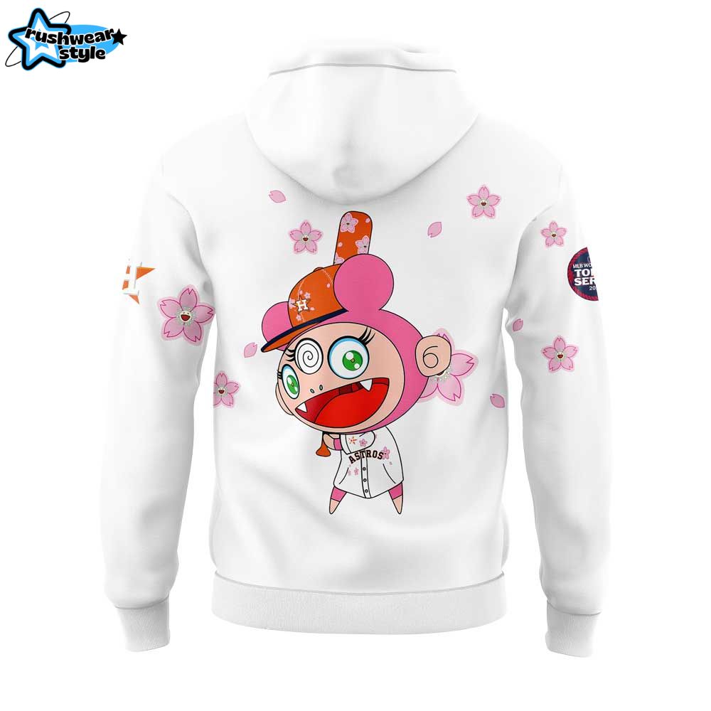 Houston Astros Takashi Murakami x MLB World Tour Tokyo Series White Hoodie Houston Astros Takashi Murakami x MLB World Tour Tokyo Series White Hoodie