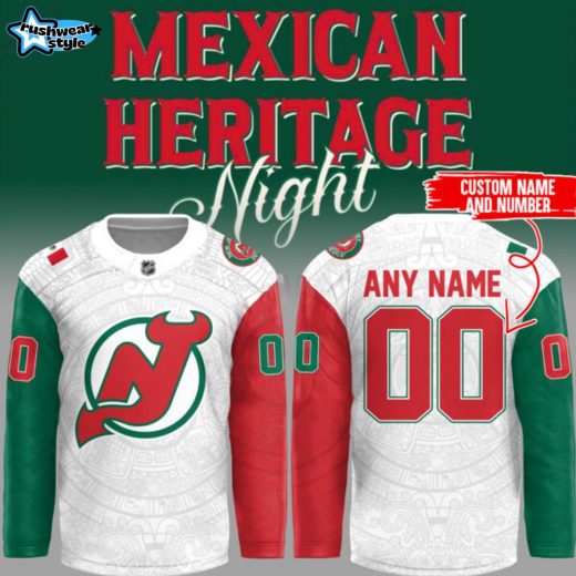 Limited Edition Devils x Mexican Heritage Night 2025 Custom Jersey