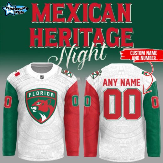 Limited Edition Panthers x Mexican Heritage Night 2025 Custom Jersey