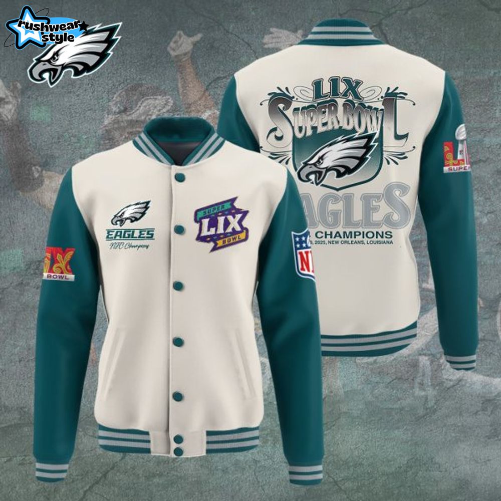 Limited Edition Philadelphia Eagles 2024 LIX Super Bowl Champion Varsity Jacket Limited Edition Philadelphia Eagles 2024 LIX Super Bowl Champion Varsity Jacket